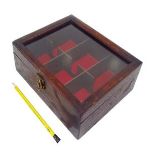خرید عمده جعبه چوبی با درب شیشه ای مدل0419